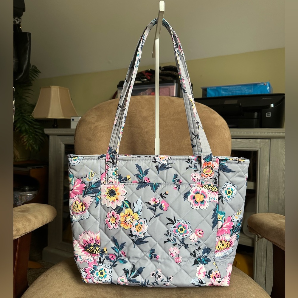 Vera Bradley Parisian Bouquet Small Vera Tote Bag, New with Tag - Picture 3 of 10